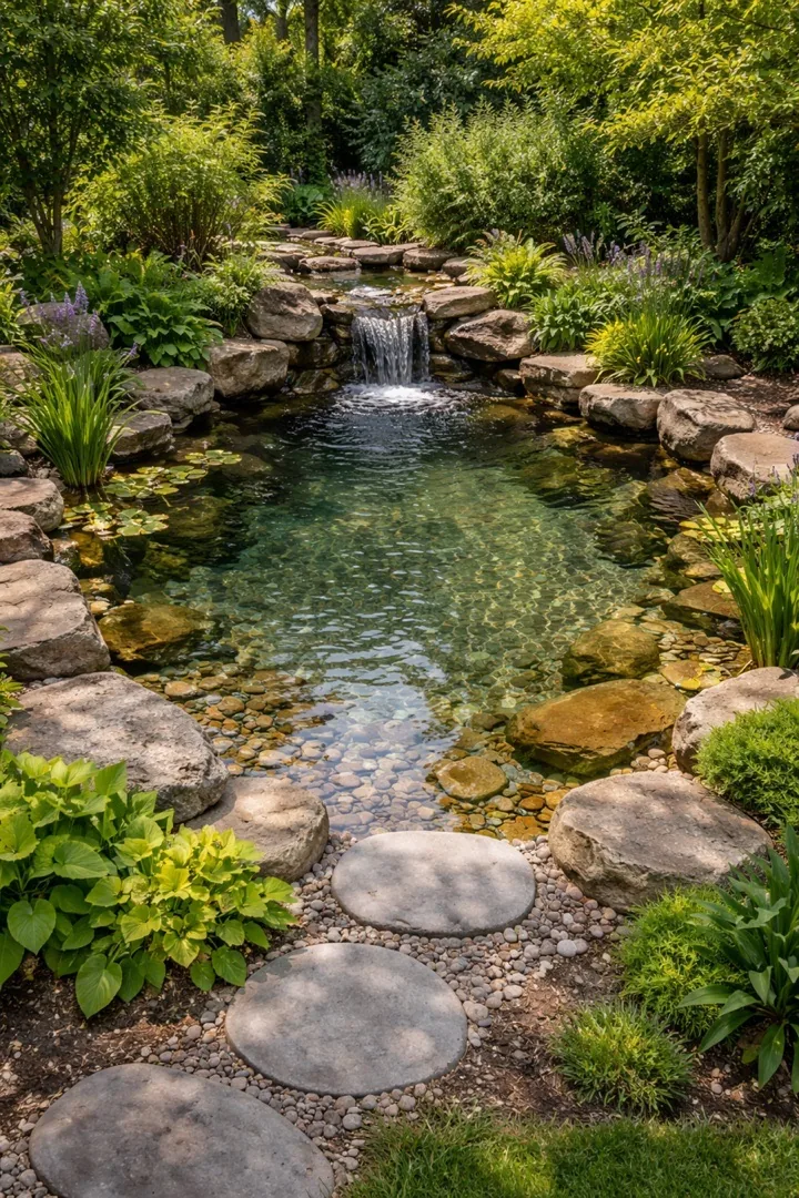 Naturpool utan klor med Aquascape-system